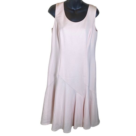 Lafayette 148 New York blush pink sleeveless dress 8 corporate chic professional